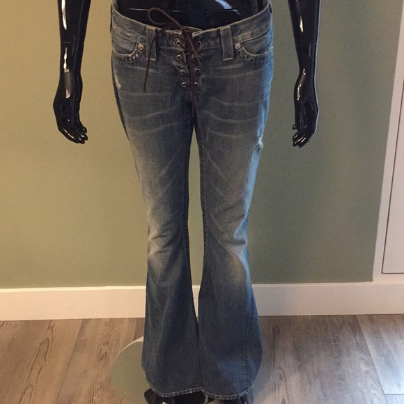True Religion Cassidy Lace Up Jeans 